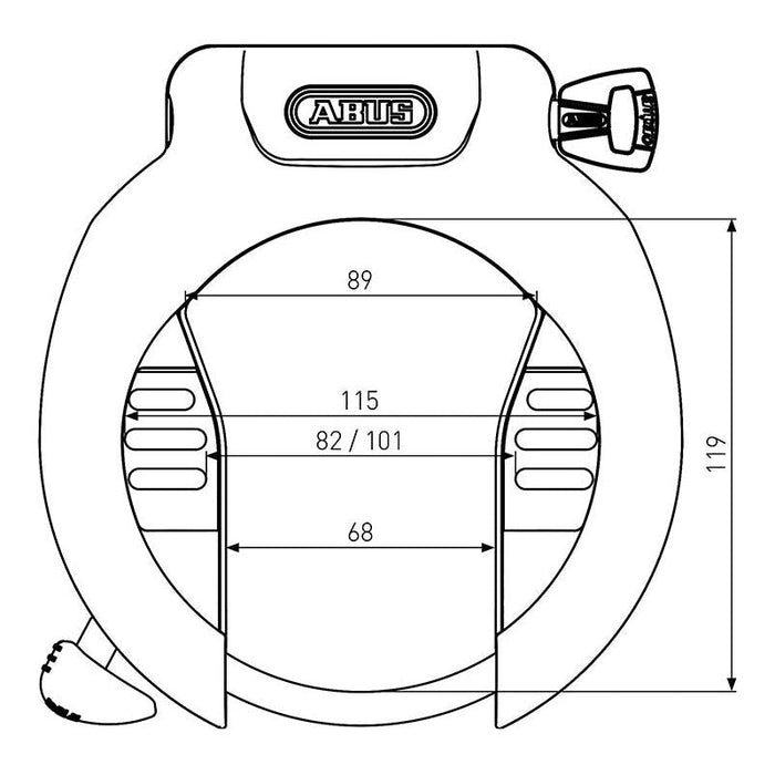 ABUS Amparo 4750XL Frame/Wheel Bicycle Frame Locks